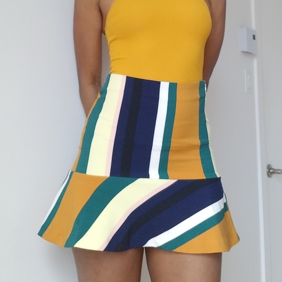 ZARA Colorblock Skirt - Picture 2 of 7